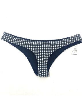 CAROLINE CONSTAS Kali Bikini Swim Bottom Size Large Black White Gingham NWT  B21